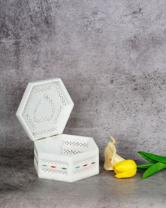Marble Handcrafted Inlay Utility Box 