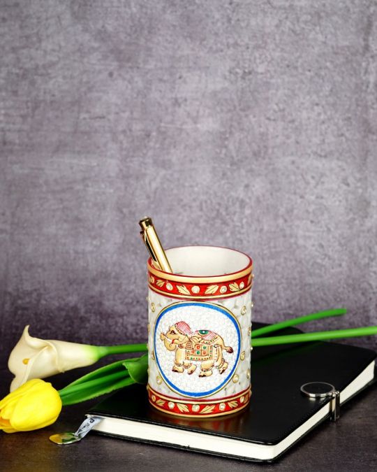 Marble Handcrafted Pen Stand