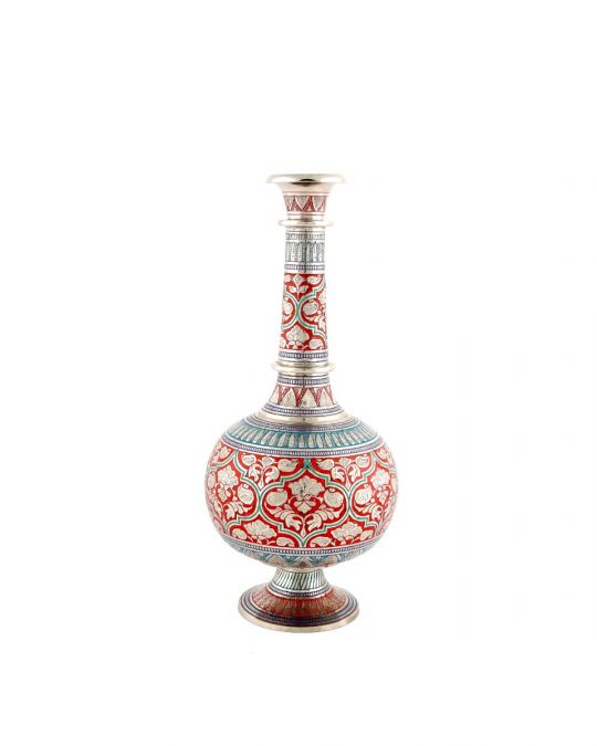 Handcrafted Brass Surahi with Long Narrow Neck