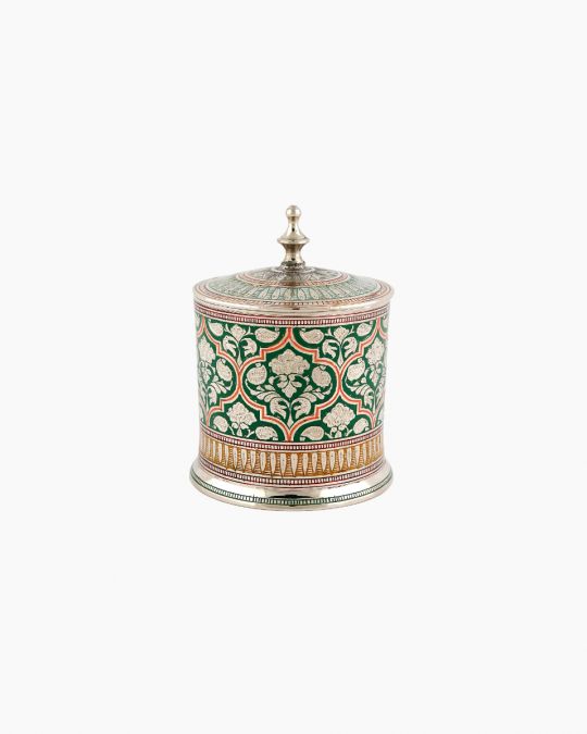Handcrafted Brass Jar With Lid