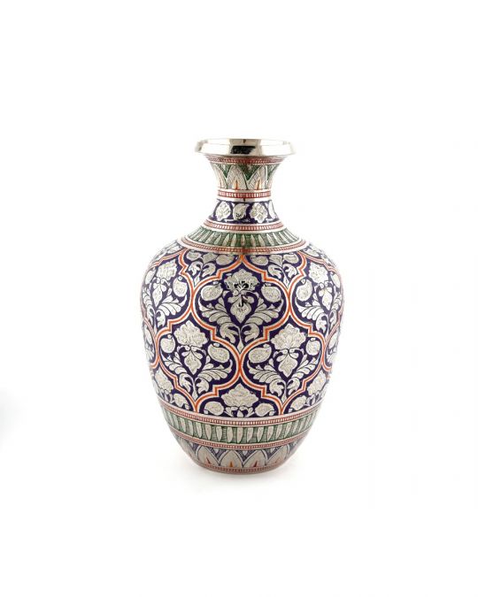 Brass Handcrafted Bottle Design Pot