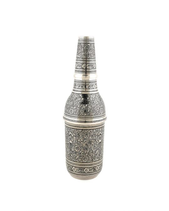 Brass Handcrafted Marori Work Champagne Bottle