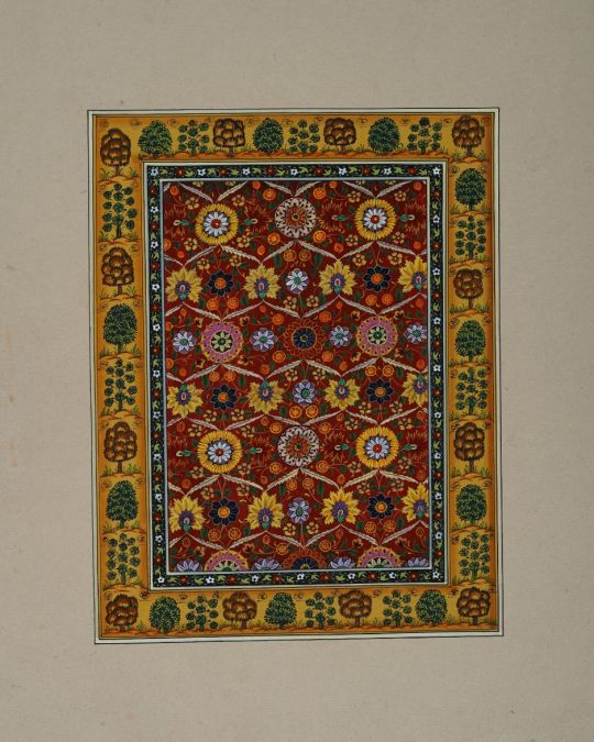 Carpet Design Miniature Painting (unframed