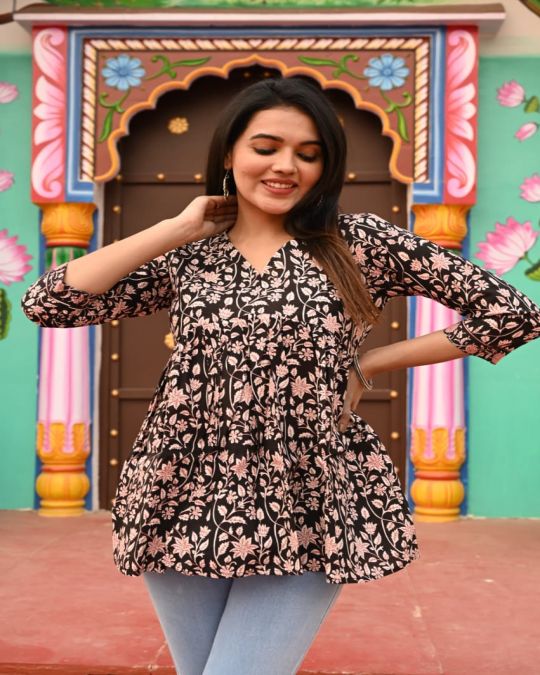 Bagru Handblock Printed Cotton Top