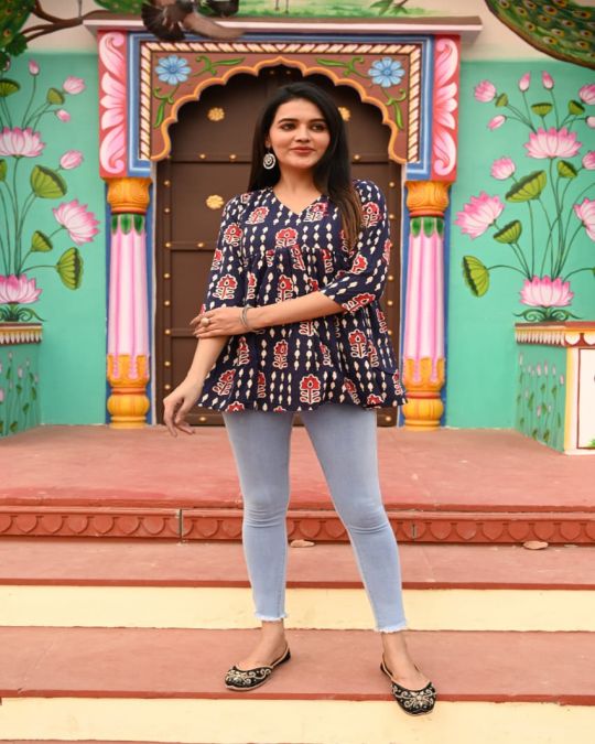 Traditional Bagru Motif Top