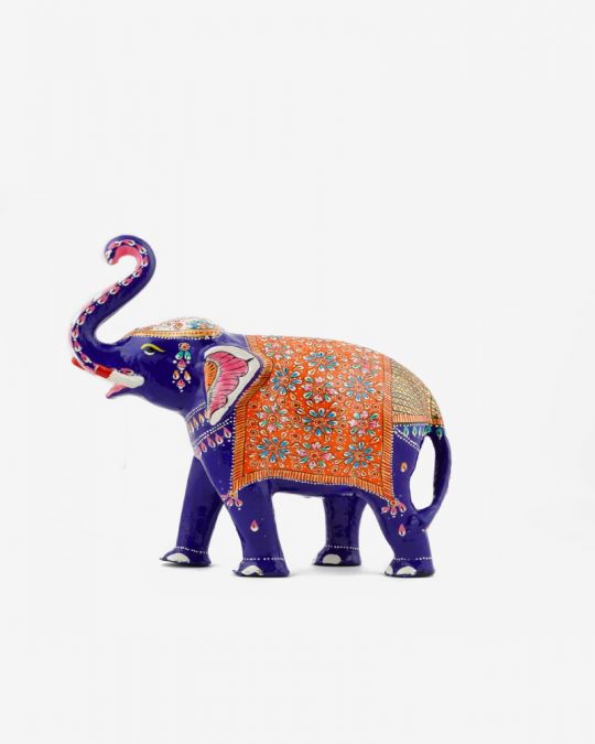 Metal Handicraft Elephant Trunk Up