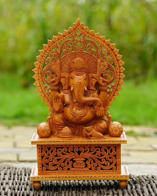 Lord Ganesha Figurine - Wooden Handicraft