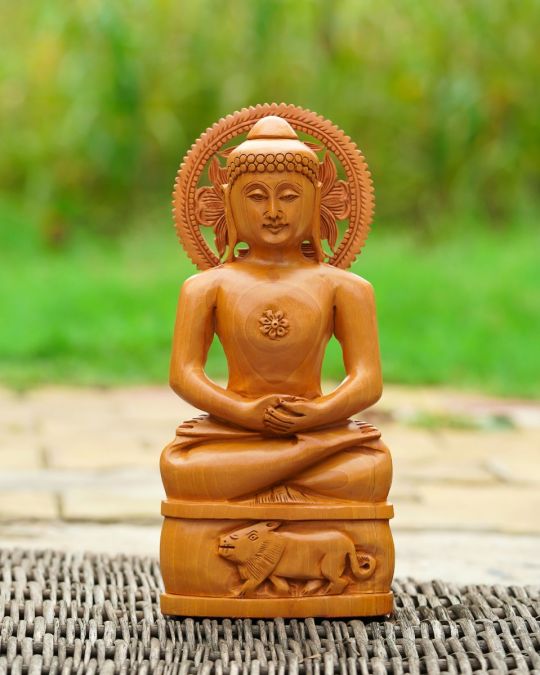 Kadam Wood Handcrafted Lord Buddha 12"