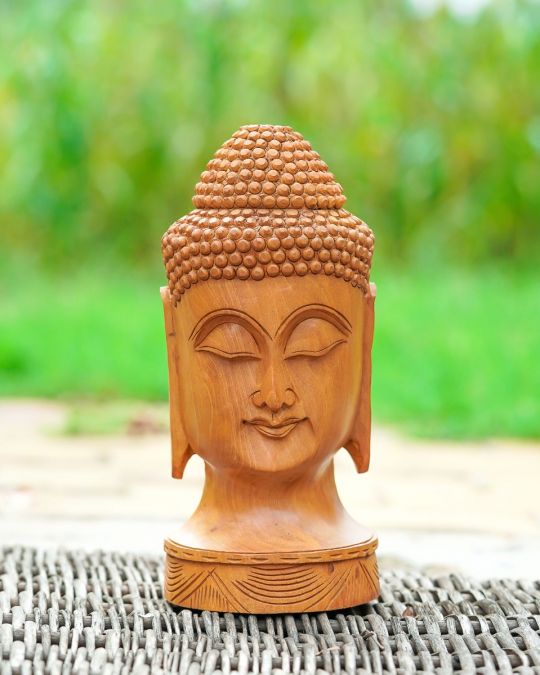 Lord Buddha Figurine - Wooden Handicraft
