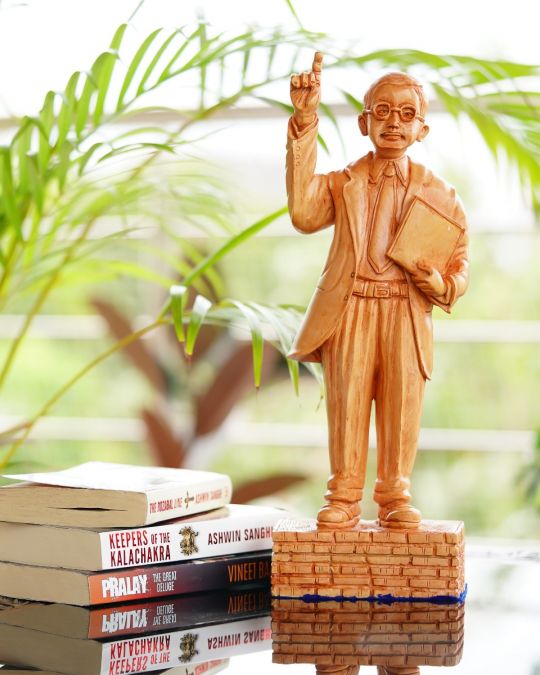 B.R Ambedkar Hand Carved Kadam Wood