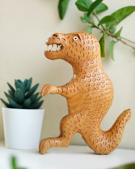 Wooden Dinosaur Sculpture