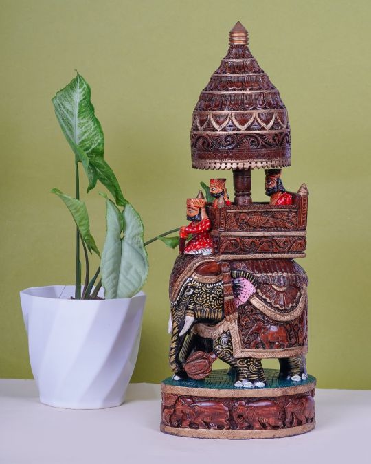 Wooden Antique Elephant Ambari