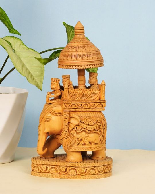 Handmade Kadam Wood Elephant Ambari
