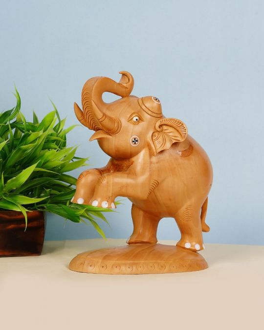 Kadam Wood Handcrafted Elephant