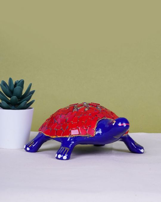 Metal Handcrafted Colourful Turtle