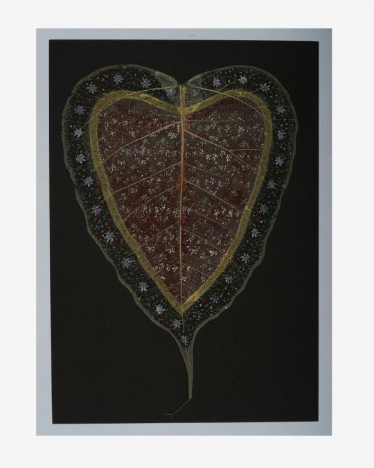 Painting on a peepal leaf (unframed)