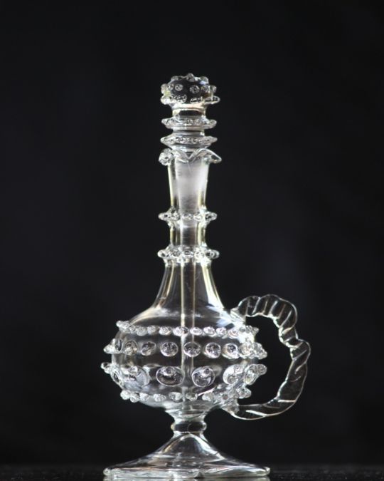 Crystal Handcrafted Perfume Bottle with Handle