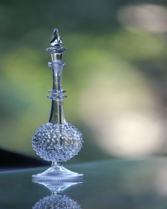 Crystal Handcrafted Perfume Bottle with Spherical Lid