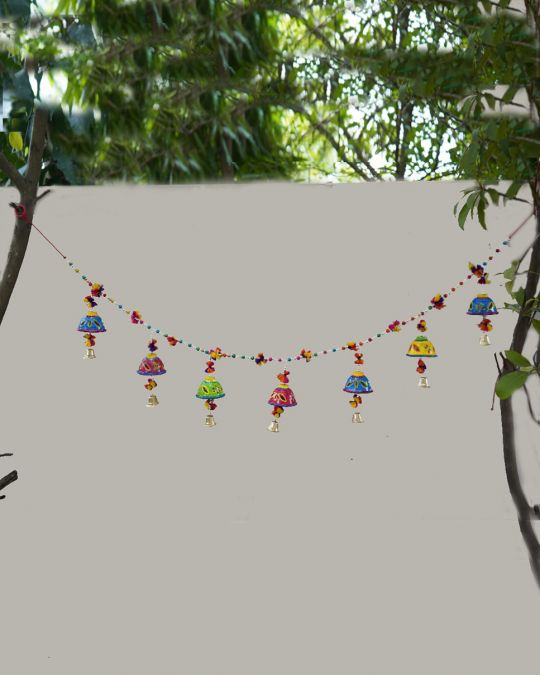 Handmade Colourful Bell Latkan Pack of 2