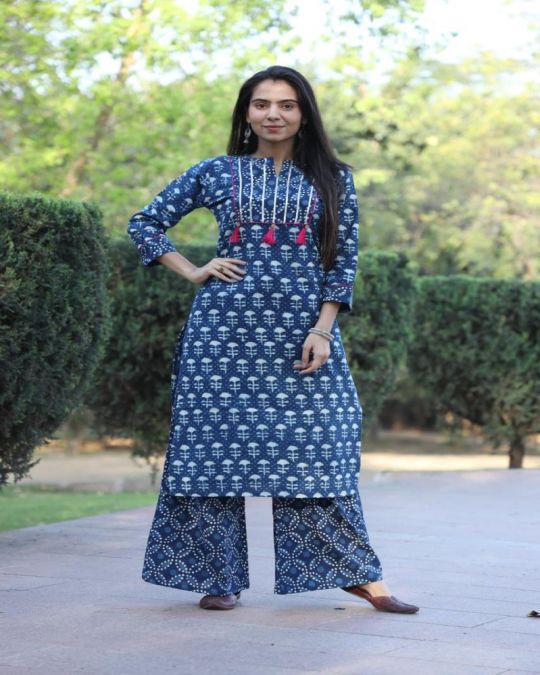 Bagru Hand Block Printed 2 pc cotton Suit set