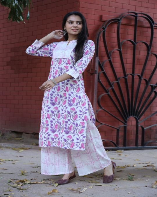 Bagru Hand Block Printed Cotton 2 pc Suit set