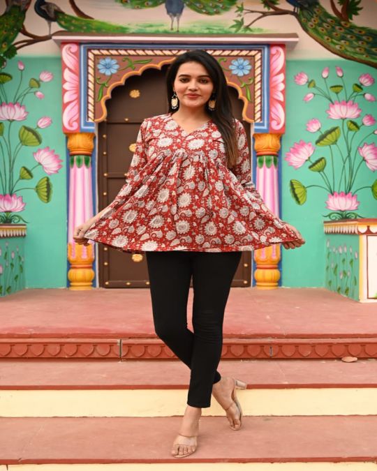 Festive Bagru Handblock Top