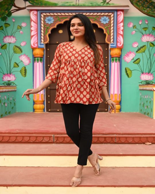 Bagru Hand Block Printed Top