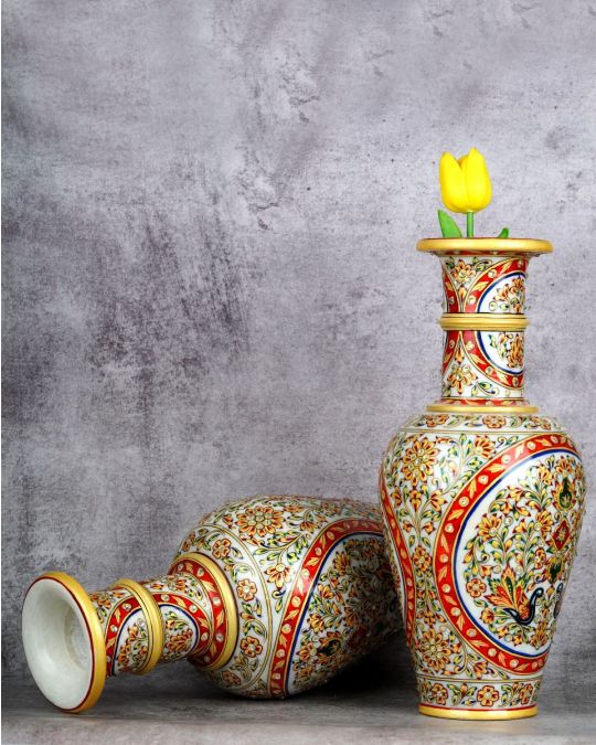 Handcrafted Marble Flower Vase 14 (One Piece)
