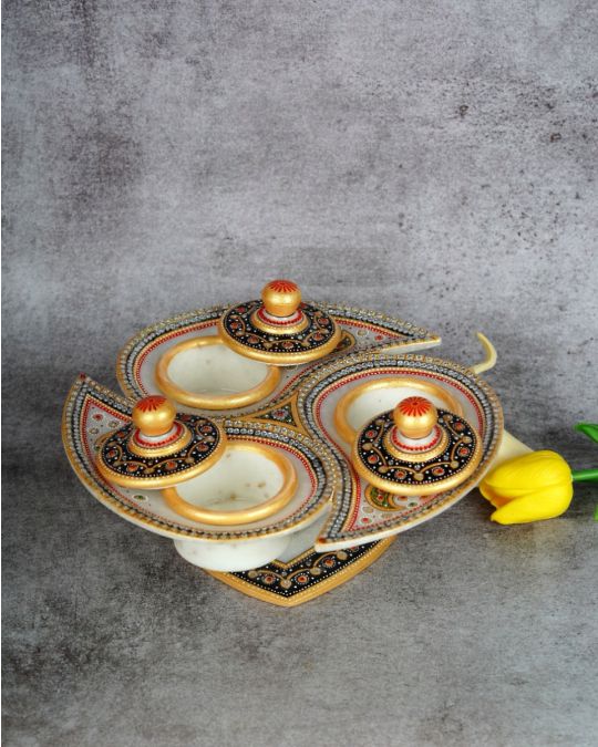 Handcrafted Marble Bowls with Stand
