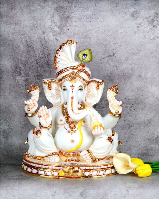 Marble Handcrafted Lord Ganesh Figurine