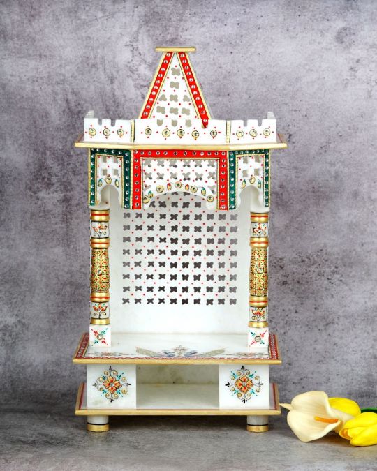 Handcrafted Marble Small Temple