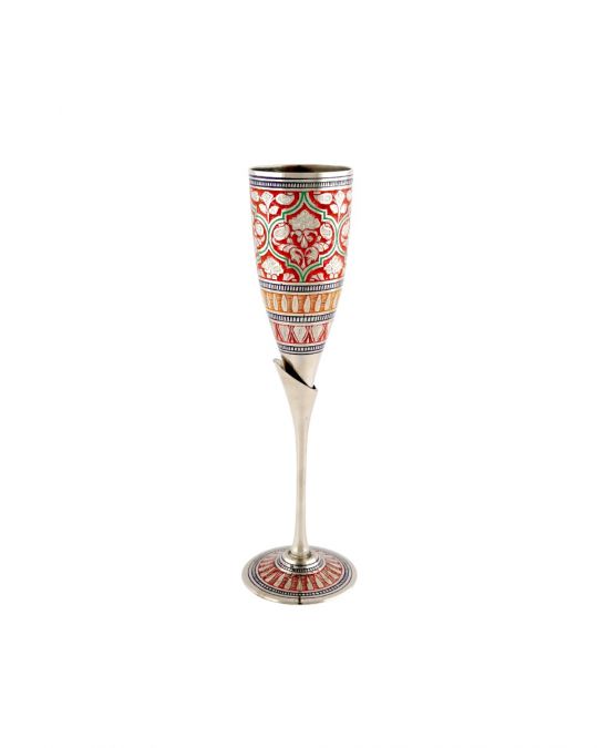 Brass Handcrafted Paimana Nepali Glass 9"