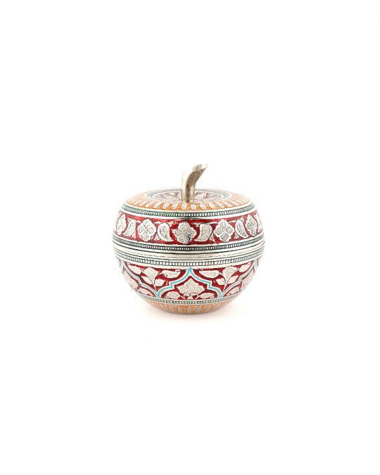 Brass Handcrafted Apple Shape Container