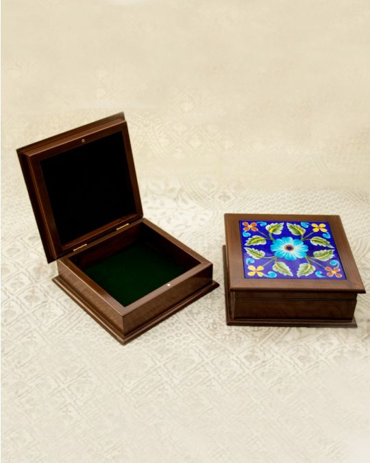 Blue Pottery Handcrafted Jewellery Box