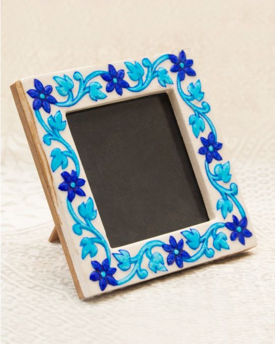 Blue Pottery Handcrafted Photo Frames - Sky Blue
