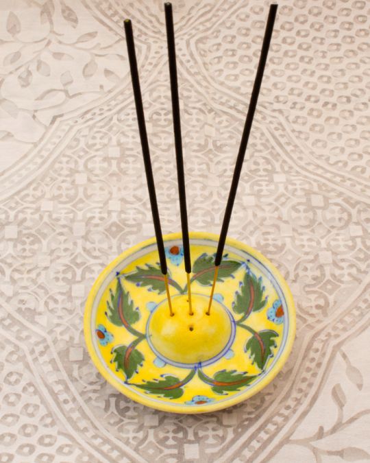 Blue Pottery Handcrafted Incense Stick Holder