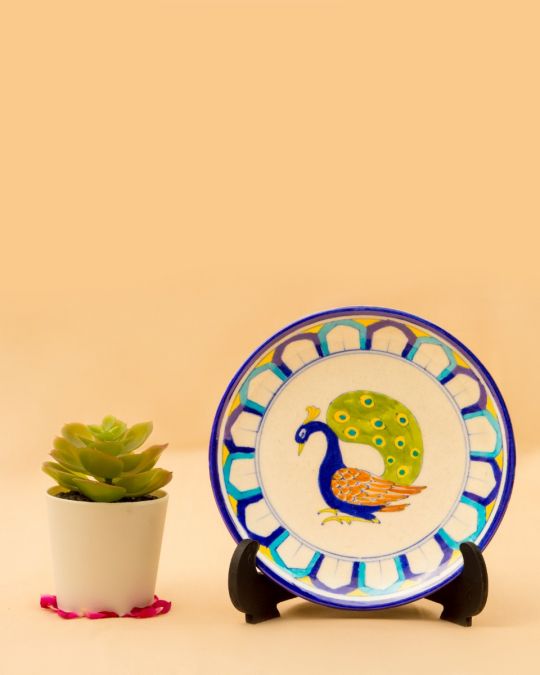 Blue Pottery Handcrafted Wall Hanging Plate