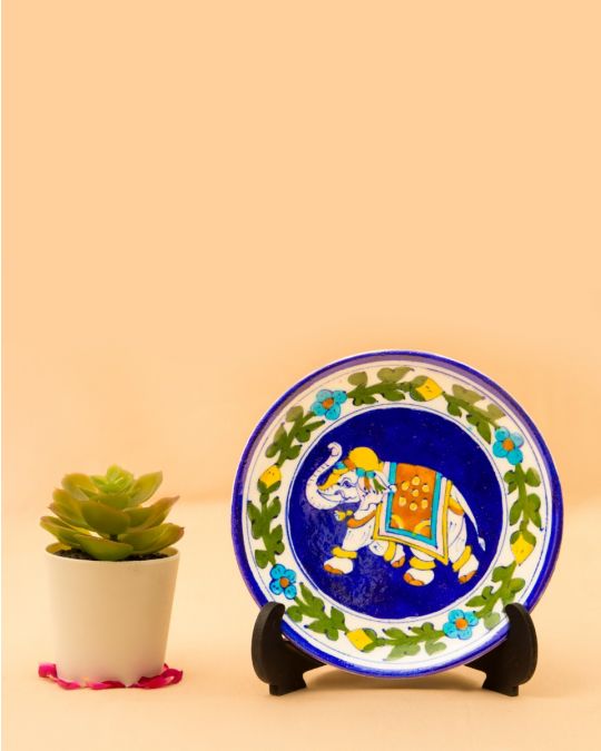 Blue Pottery Handcrafted Wall Plate