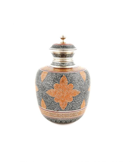 Brass Handcrafted Marori Work Kulai Pot