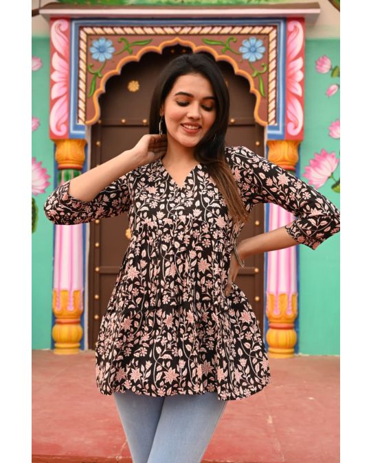 Bagru Handblock Printed Cotton Top