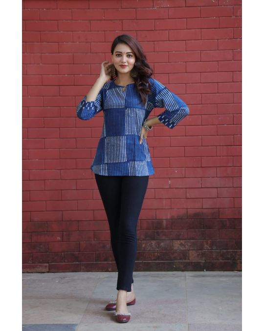 Blue Patch Kurti