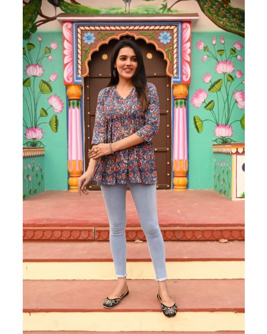 Handcrafted Bagru Block Print Blouse