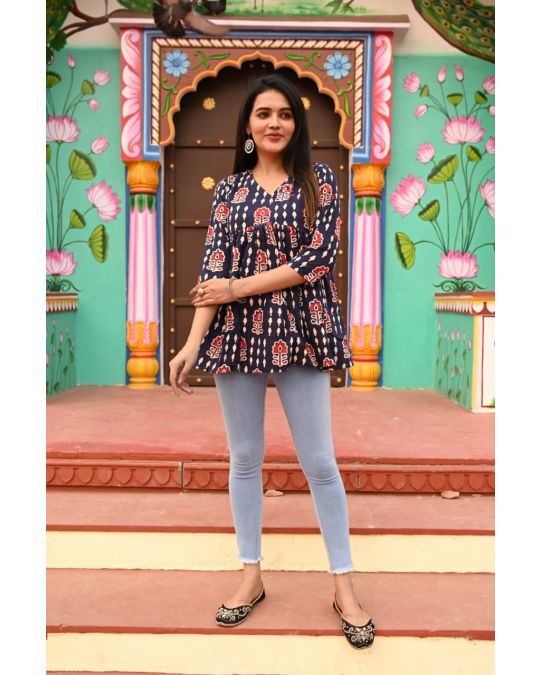 Traditional Bagru Motif Top