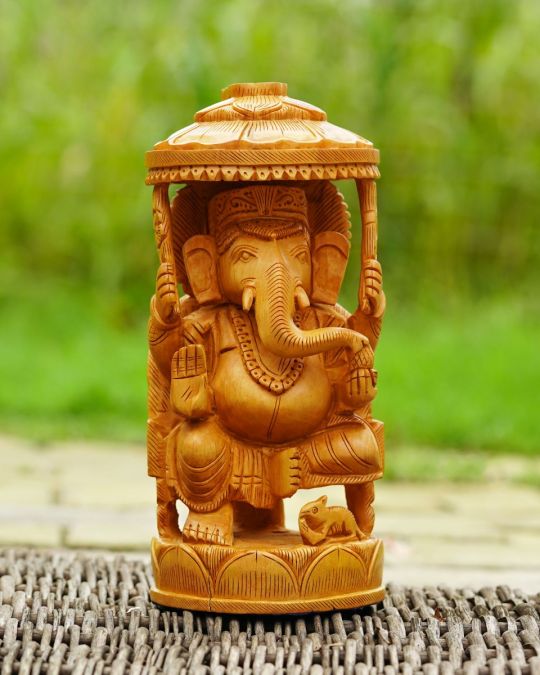 Kadam Wood Handcrafted Lord Ganesha