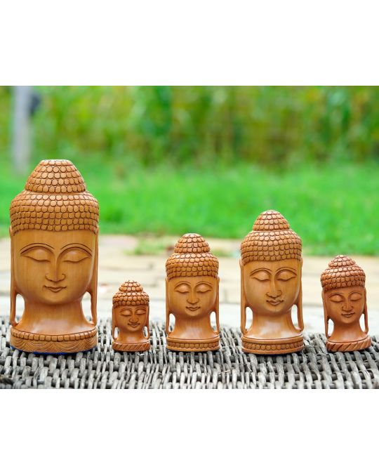 Kadam Wood Handcrafted Lord Buddha Figurine