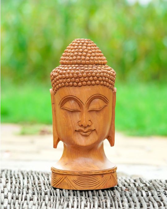 Lord Buddha Figurine - Wooden Handicraft