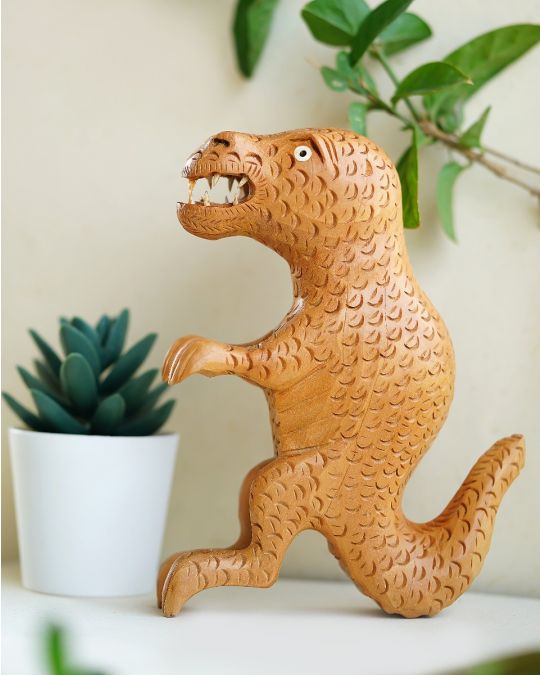 Wooden Dinosaur Sculpture