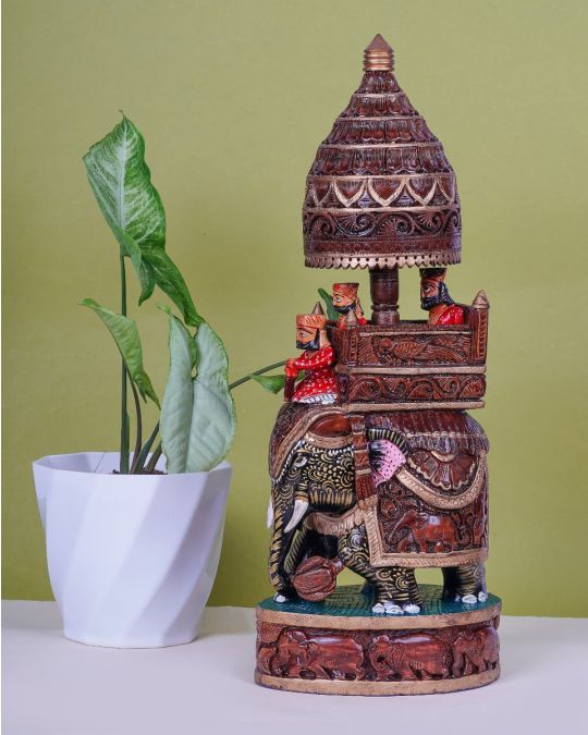 Wooden Antique Elephant Ambari