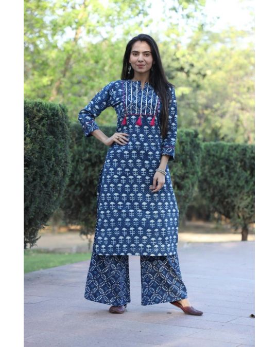 Bagru Hand Block Printed 2 pc cotton Suit set