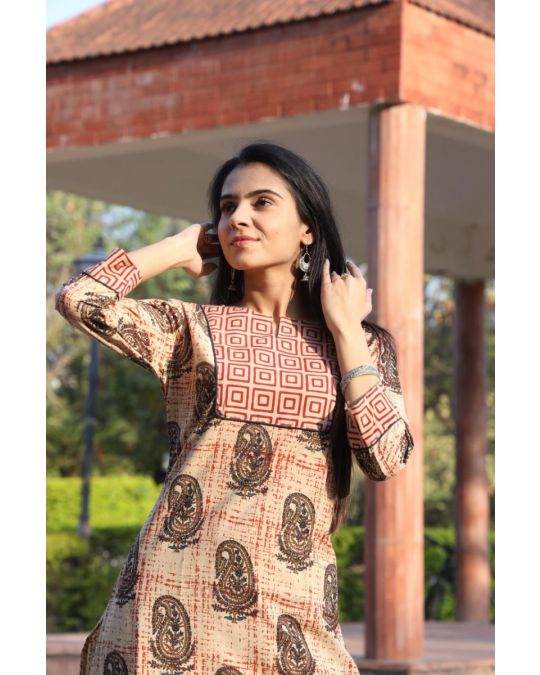 Bagru Hand Block Printed 2 pc Suit Set